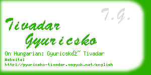 tivadar gyuricsko business card